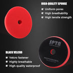 Buffing Polishing Pads, SPTA 6'' Orbital Buffer Pads Hook and Loop Buffing Pads, Foam Polish Pad 5 Grits from Coarse to Fine for 6 Inch DA Rotary Polisher Compounding, Polishing and Waxing