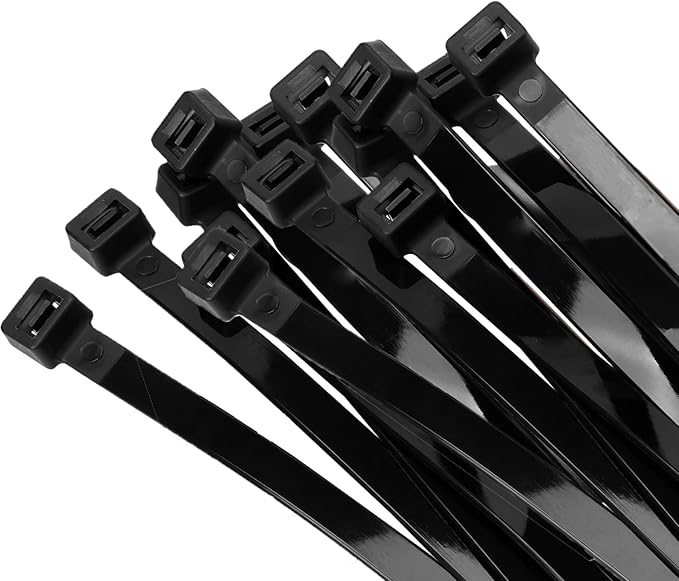 12 inch Black Zip Ties Heavy Duty 80 PCS, 250 LBS Ultra Exclusive Strong Plastic Wire Ties, Large Cable Ties Extra Long Tie Wraps, Indoor and Outdoor UV Resistant