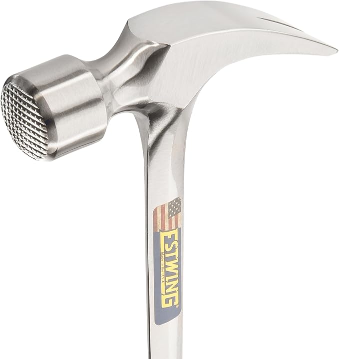 ESTWING Framing Hammer - 30 oz Long Handle Straight Rip Claw with Milled Face & Shock Reduction Grip - E3-30SM