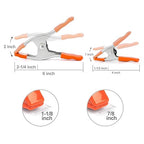 PONY 6-inch, 4-inch Heavy Duty Metal Spring Clamps Set, 2-inch, 1-inch Jaw opening, with Protective Handles and Tips, 10-piece