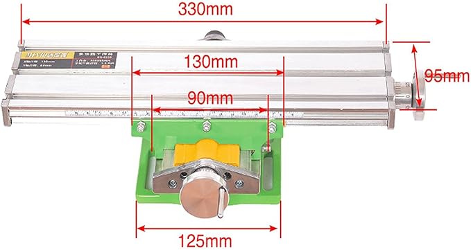AMYAMY Milling Machine Worktable,Cross Slide Table - Compound Drilling Slide Table for Bench Drill Adjustable X-Y Axis (330x95mm)