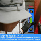 Digital Level and Protractor, 10 Inch IP54 Protected Electronic Bubble Inclinometer Angle Finder Gauge with Large LED Backlight Display & Magnetized V-Groove Base Carrying Bag Included (Blue)