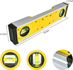 Digital Level and Protractor, 10 Inch IP54 Protected Electronic Bubble Inclinometer Angle Finder Gauge with Large LED Backlight Display & Magnetized V-Groove Base Carrying Bag Included (Orange)