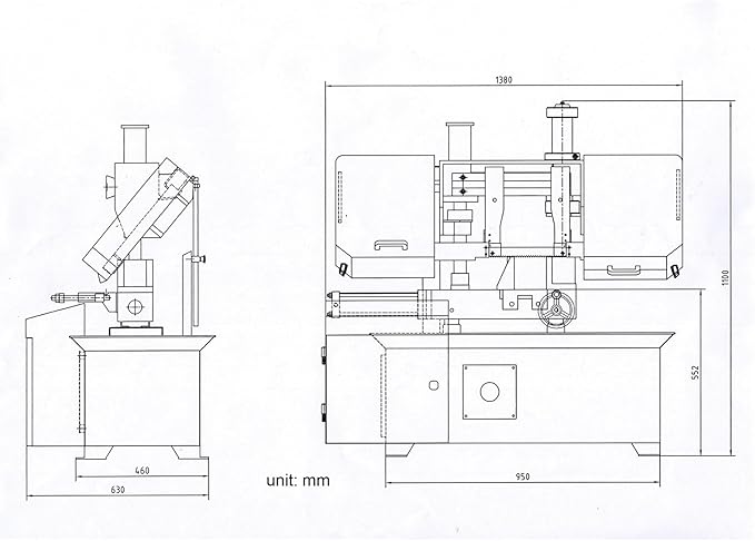 KAKA INDUSTRIAL TGK-08 Double column Metal Cutting BandSaw,Max cutting capacity 7.8 inch,vertical lifting,high stability.Cutting speed adopts hydraulic control,230V-60HZ-3PH