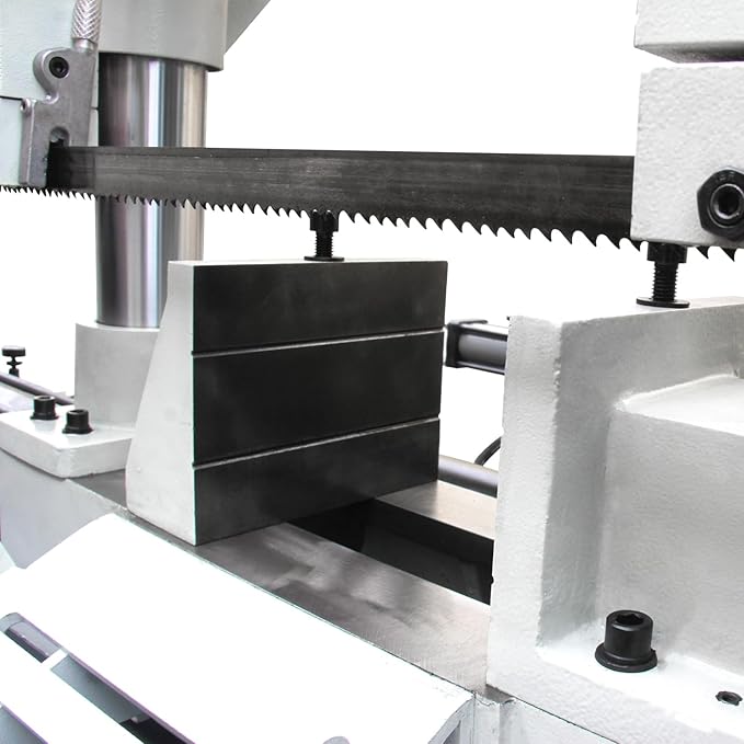 KAKA Industrial TBK-11B Double Column Band Saw, Hydraulic downfeed control, Variable Speed, Automatic Non-mitering Horizontal Bandsaw 11 inch capacity with 220V 3PH motor