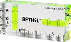 BETHEL Pocket Bubble Level - Mini 90°/180° Spirit Level with Shatterproof Design, High Accuracy for Picture Hanging, DIY Projects, Construction - Compact 95x40x15mm Layout Tool