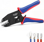 Wire Crimping Tool for Non-Insulated Terminal, AWG 22-6 Ratchet Wire Crimper Tool, Crimping Pliers for Non-Insulated Wire Connector
