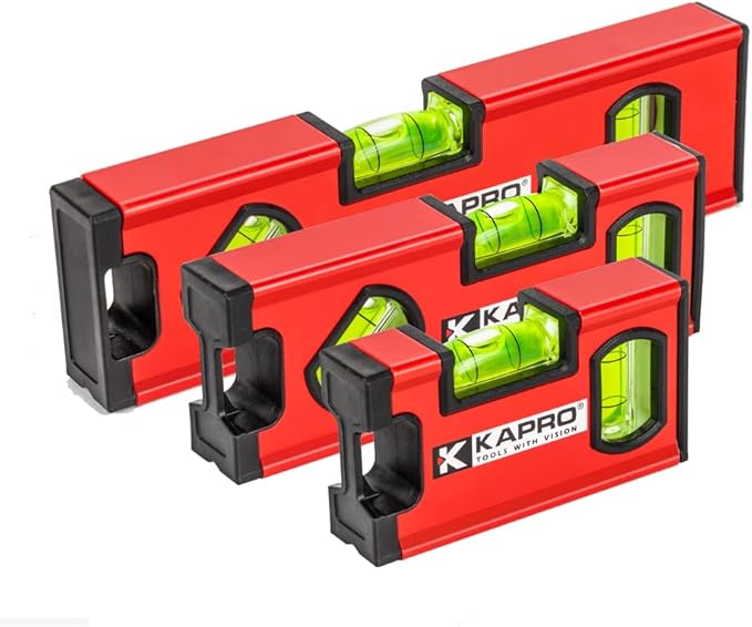 Kapro - 771M TWIN Magnetic Heavy Duty Toolbox Level - For Leveling and Measuring - Features V-Groove and Magnet Base - VPA Certified - 6 Inch