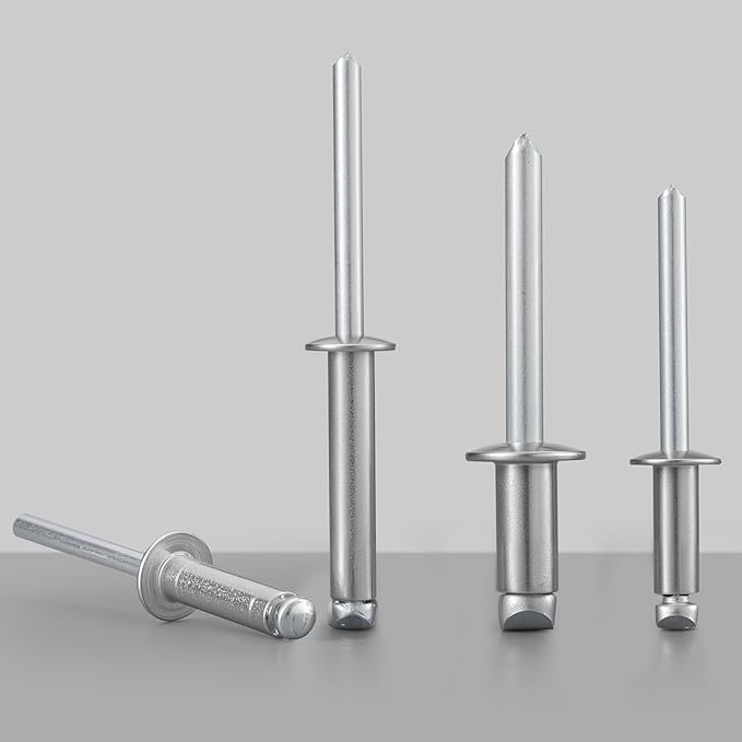 50pcs 1/4" x1/2" Stainless Blind Rivets,Pop Rivets,304 Stainless Steel Grip and Steel Mandrel, 6.3 x 12mm