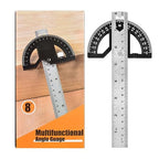 Protractor Angle Finder Carpenter Square Adjustable Aluminum Protractor Square and Angle Gauge for Carpenters & Woodworking Hobbyists with 0-180 Degrees Measuring Tool (8inch)