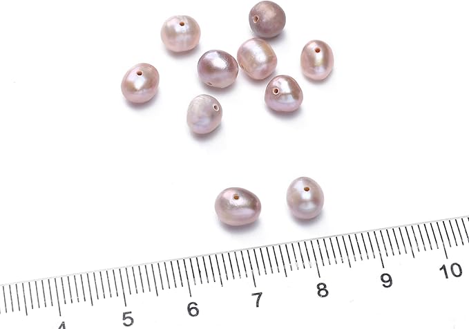Natural Pearl Beads Potato 6-7mm Purple Freshwater Cultured Loose Gemstone Beads for DIY Jewelry Making 13.8''/Strand HQ