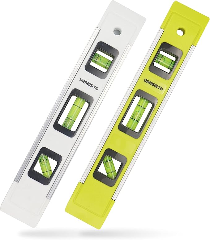2 Pack Torpedo Level 9-INCH Level with 45°/90°/180° Bubbles, Small Measuring Tool