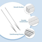 uxcell 6 Pcs Square Steel Key Stock, 3/16" x 3/16" x 12" Cold-Drawn 45# Steel Bars Precision Key Stock for Gearbox Coupling, Silver Tone