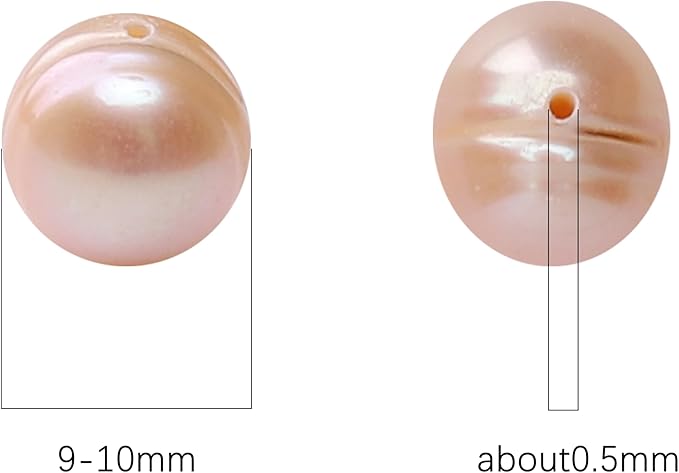 Natural Pearl Beads Potato 9-10mm Pink Freshwater Cultured Loose Gemstone Beads for DIY Jewelry Making 13.8''/Strand HQ