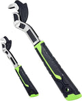 Multi-function Adjustable Pipe Wrench Set, 2-Piece, Quick Self-Adjusting, Power Grip for 7-35mm Nuts, Pipes Use，Chromium Vanadium Steel