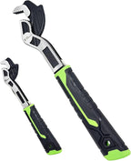 Multi-function Adjustable Pipe Wrench Set, 2-Piece, Quick Self-Adjusting, Power Grip for 7-35mm Nuts, Pipes Use，Chromium Vanadium Steel