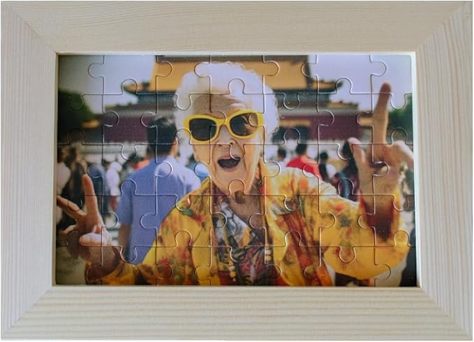 Photo Puzzles for Gift, Pets, Festivals, Weddings, Family Gatherings, Adult Customized Puzzles Jigsaw (Vertical or Horizontal) (None) (35.PC with Frame (Vertical/Horizontal))
