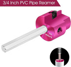 PVC Fitting Saver 3/4-Inch Head, PVC Pipe Reamer,Socket Saver with 1/4-Inch Hex Shaft,Plastic Pipe Fitting Reamer for Plumbing Sch.40 CPVC ABS Hub, Fit Standard 1/2" drills