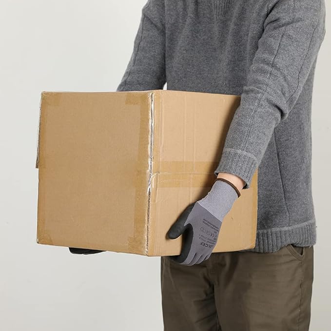 Safety Work Gloves MicroFoam Nitrile Coated-12 Pairs,Seamless Knit Nylon Gloves,Home Improvement,Micro-Foam Gloves