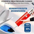 Portable high-pressure power toilet plunger exhaust pipe, manual drain cleaning tool, manual sink plunger dredging device, suitable for bathroom toilets, bathroom showers, and kitchen blocked pipes