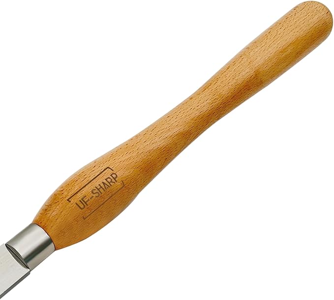 1 inch Round Nose Scraper, M2 Cryo High Speed Steel Wood Turning Tools with Beech Wood Handle