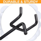 Shimeyao 100 Pcs Peg Board Shelving Hooks Stainless Steel Hanging Board Pegs Wall Display Hooks Bulk for 1/8 1/4 Garage Storage Organizer Accessories(2 Inch,Black)