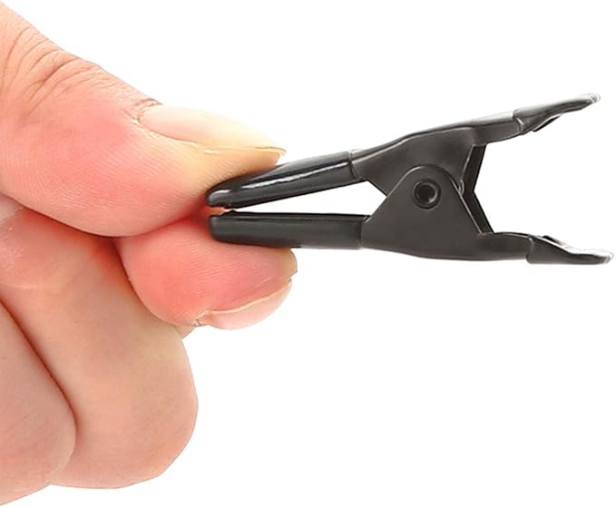 100 pcs. 2" Inch Spring Metal Clamps wholesale Bulk - All Black