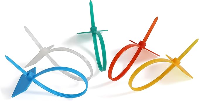 6 in Cable Tags Zip Tie Labels, Nylon Cable Ties with Marker, Plastic Water Proof Tags, Self-Locking Written-on Cord Label for Cabling, Wire Marking Label, Shipping Hanging Tags - Yellow/ 100pcs