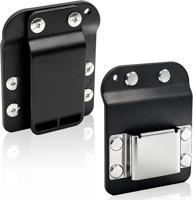 1 Pcs Drill Holder for Tool Belt, Tape Measure Holder with Metal Clip, 2 in Belt Hook Holster for Cordless Drill, Impact Driver, Measuring Tape, Tool Accessories