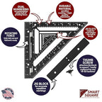 Commando 7.5" - Advanced Carpenter Square with Jig Block - Accurate Flatwork and Repetitive Markings (Ambush)