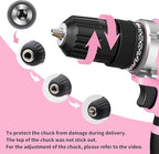 GardenJoy Cordless Power Drill Set - 21V Electric Drill Driver Kit with Battery and Fast Charger, 65pcs Acessories, 2 Variable Speed Control, 3/8-Inch Keyless Chuck and 24+1 Torque Setting