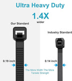 12 Inch Zip Ties Double Sided Toothed (Bulk 5000 Pack),70 LBS Tensile Strength Heavy Duty Cable Wire Ties With Self-Locking Adjustable More Durable Nylon Tie Wraps for Indoor Outdoor