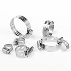 LOKMAN 20 Pack Stainless Steel Hose Clamp Adjustable 7/8'' - 1-1/2'' (21-38mm) Worm Gear Hose Clamp, Metal Fuel Line Pipe Clamp for Plumbing, Automotive And Mechanical Application