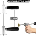 Pvc Inside Pipe Cutter, Inside Pipe Cutter for Pvc with Diamond Grit Cutting Wheel and Handle, 7 Inch Adjustable Cutting Depth for 1-1/2"- 8" PVC Pipe, for Impact Drivers and Drills