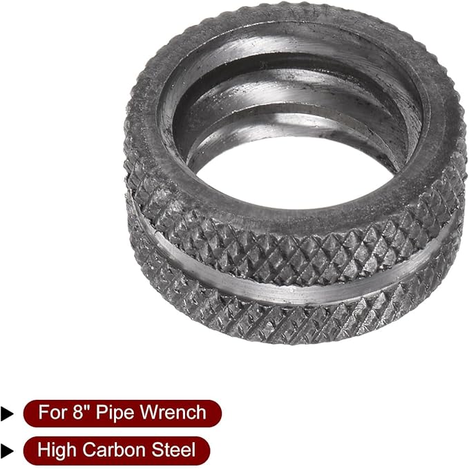 HARFINGTON 8" Pipe Wrench Nut, Carbon Steel, 14mm ID, 1 PC