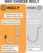 INCLY 1/4" Pegboard Hooks Set for Hanging Tools, 206PCS Heavy Duty Peg Hook Hanger & Holder Only Fit 1/4 Inch Pegboard for Craft Assortment Garage Organizer Bins Attachment Peg Board Accessories