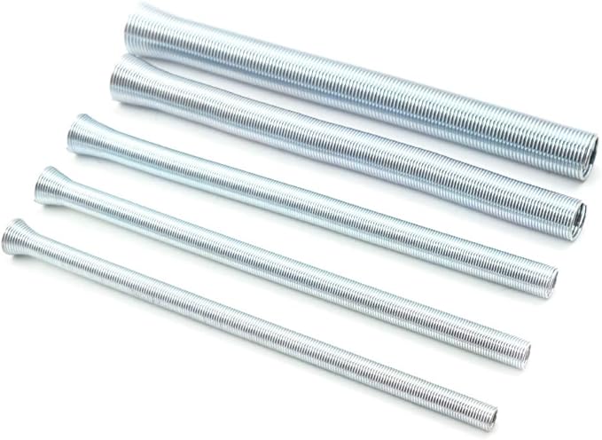 5 Pack Spring Tube Bender Set 1/4'', 5/16'', 3/8'', 1/2'' and 5/8'' for Copper, Aluminum and Thin Wall Steel Tubing Bender Kit, 8.27" / 210mm Length