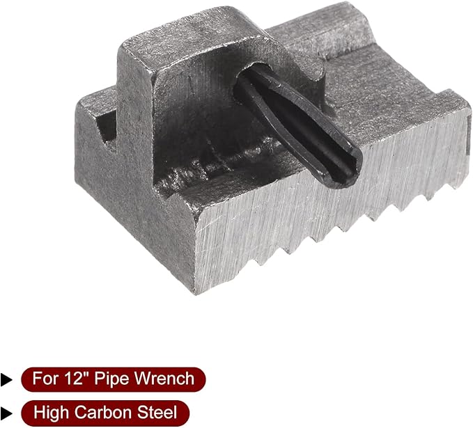 HARFINGTON Pipe Wrench Heel Jaw with Pin Assembly 12" Wrench Replacement High Carbon Steel