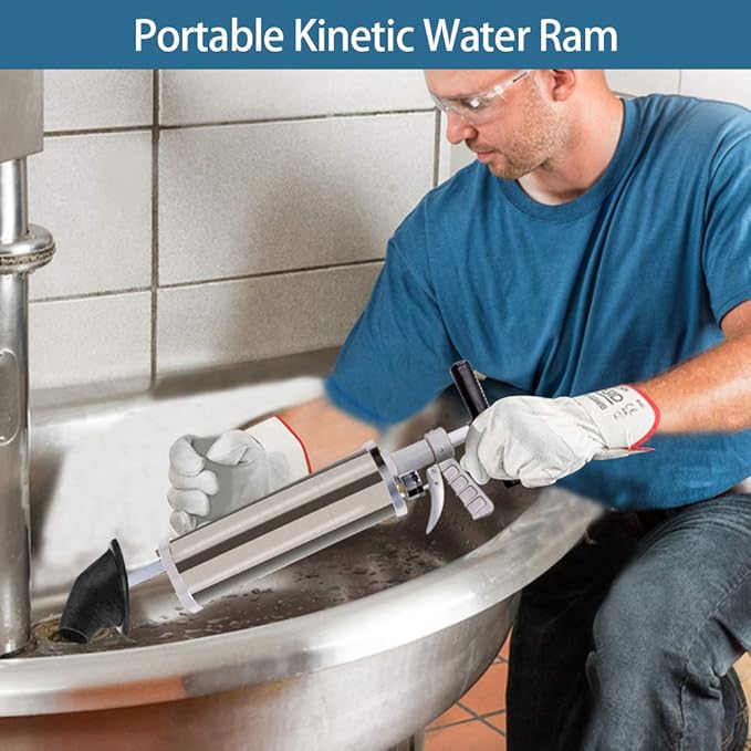 Portable High Pressure Kinetic Toilet Plunger Air Drain Blaster Pump for Bath Toilets Bathroom Shower Kitchen Clogged Pipe