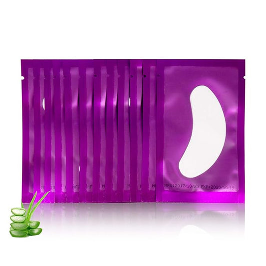 100 Pairs Set Under Eye Pads, Comfy and Cool Under Eye Patches Gel Pad for Eyelash Extensions Eye Mask Beauty Tool (Purple)-VeraVaultWomen