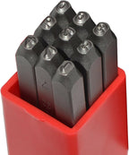 36pcss Heavy Duty Steel Stamp Uppercase Letter and Number 3/32 2.5mm Hand Stamping Character Mark Code Alphabet Punch Kit for Metal Jewelry Crypto Plate Leather