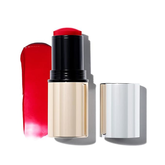 MAKE Beauty Heat Stroke Cream Blush Stick for Cheeks with Natural Hydrating Dewy Finish. Creamy Gel Blush Balm - Shade Feverish, Classic Red Cheek Tint-VeraVaultWomen