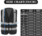 Black safety vest breathable