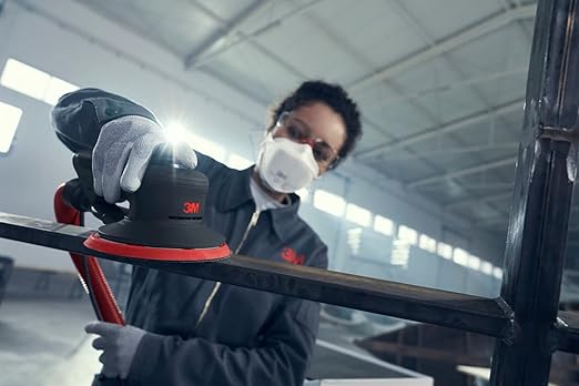 3M Random Orbital Sander, Xtract Pneumatic 88954, 6 in, with Central Vacuum Attachment, 3/16 in Orbit, Ergonomic and Lightweight ROS, .28 HP (209W) Motor