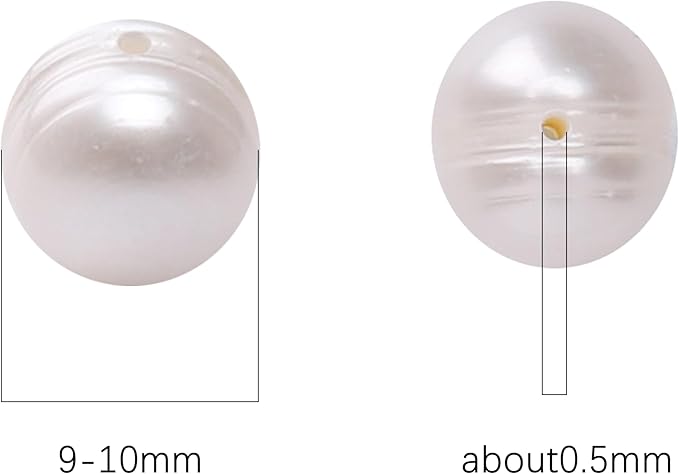 Natural Pearl Beads Potato 9-10mm White Freshwater Cultured Loose Gemstone Beads for DIY Jewelry Making 13.8''/Strand HQ