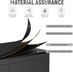 Metal Garage Storage Cabinet with Wheels,31.89" H Steel Lockable Cabinet with 2 Doors and 1 Adjustable Shelf, Small Rolling Cabinets for Home Office, Garage, Black