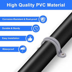 1-1/4 Inch PVC Pipe Strap, 2-Holes Conduit Pipe Clamps Plastic Pipe Supports (Grey, 20 Pcs)