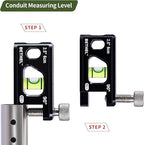 BETHEL 2.5 Inch Magnetic Torpedo Level with V-Groove & Magnetic Rails, Aluminum Alloy Pocket Bubble Level for Pipes, Conduits, and Metalworking