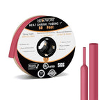 1'' Heat Shrink Tubing, 50 Ft 3:1 Grade Waterproof Shrink Wrap Tubing, Marine Grade Adhesive Lined Heat Shrink Tube,Dual Wall Heat Shrink tubing for Wire Insulation Red