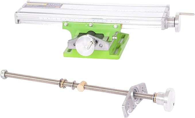 AMYAMY Milling Machine Worktable,Cross Slide Table - Compound Drilling Slide Table for Bench Drill Adjustable X-Y Axis (330x95mm)